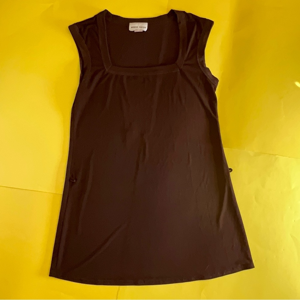 Jordan Taylor Long Brown Square Neck Tank Top